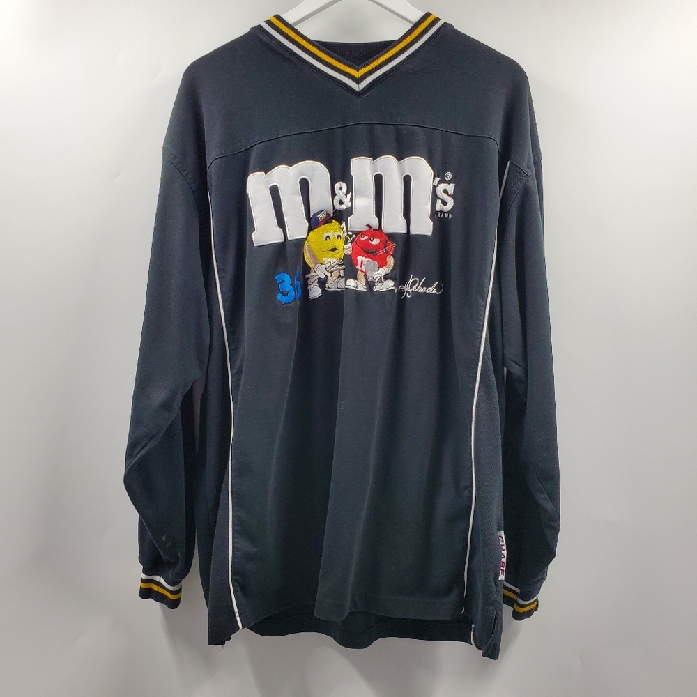 Vintage NASCAR M&M Racing Sweater Ken Schrader #36 Black